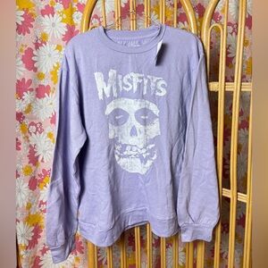 NWT Lavender MISFITS band Sweatshirt SZ L